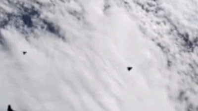 Triangle shape UFOs have been filmed flying right past the ISS (International Space Station).