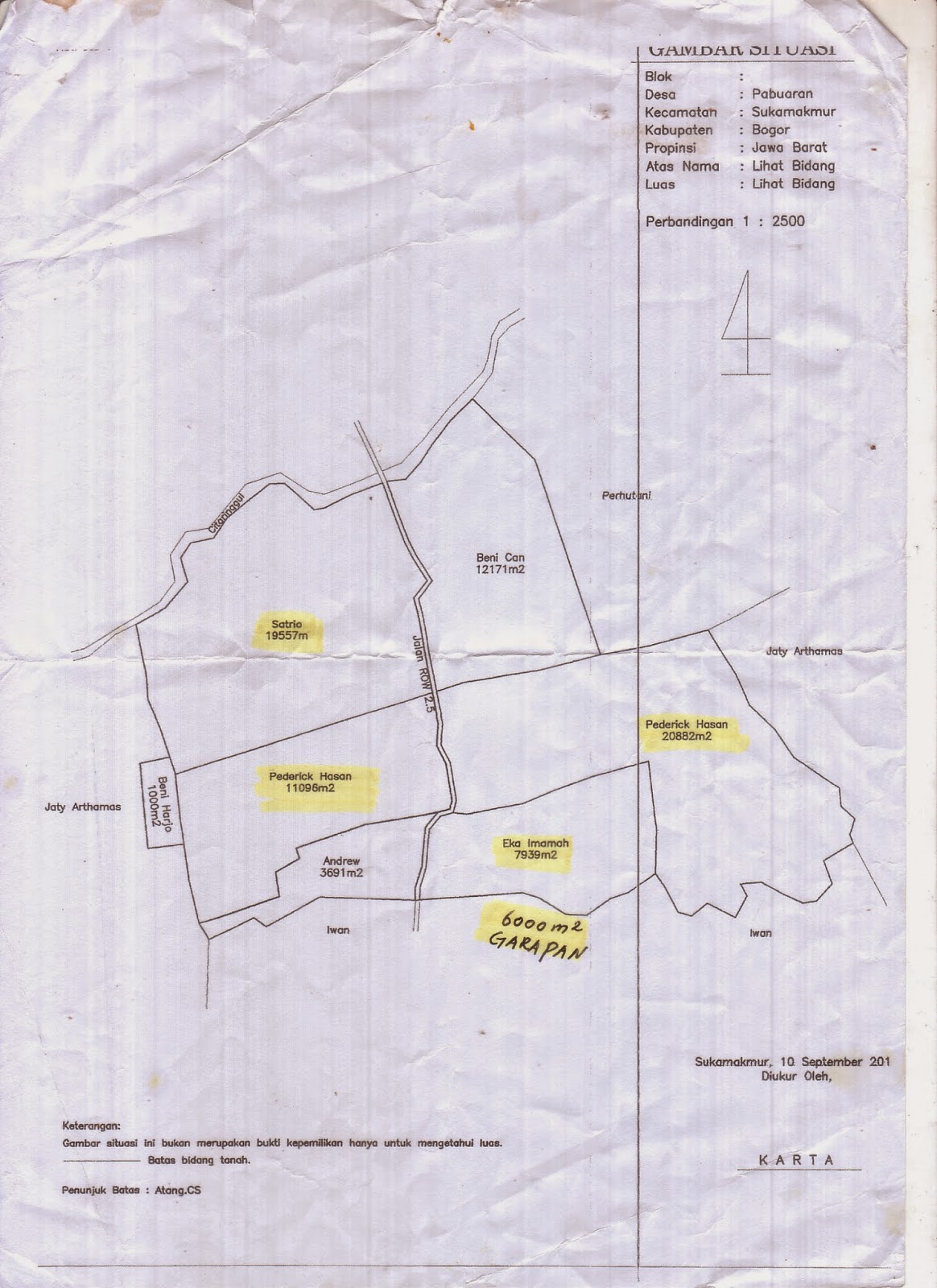 September 2014 Jasa Pembuatan Site Plan