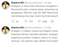 Kasus freeport menurut Mahfud MD