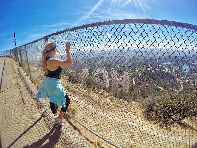 Hiking to the Hollywood Sign, behind the Hollywood sign