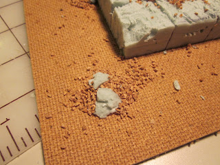 Adding battle damage to base for Warhammer 40k Terrain Project