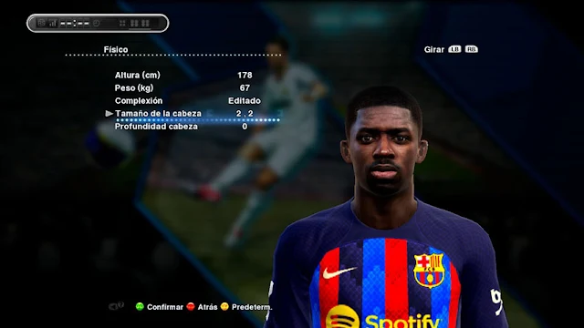 Ousmane Dembélé Face 2022 For PES 2013