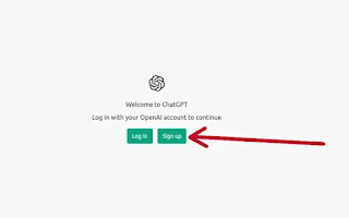 Come usare Chat Gpt dal Computer Passaggio 2 - cliccare su sign up per registrarsi