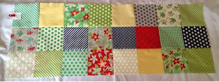 Three rows sewn