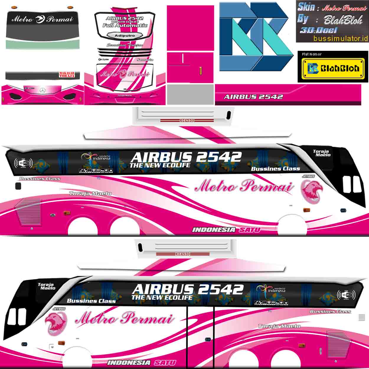 livery bussid shd tronton full strobo