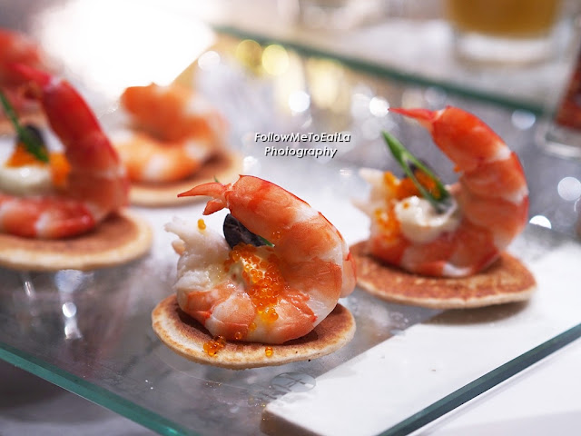 Buckwheat Blinis & Shrimp With Sour Cream