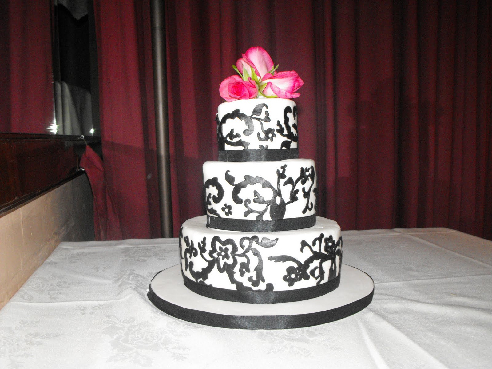 black white and purple wedding