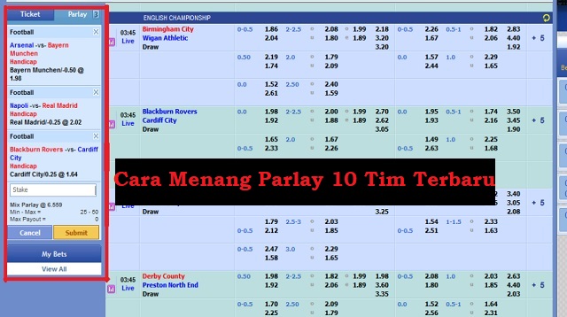 Cara Menang Parlay 10 Tim