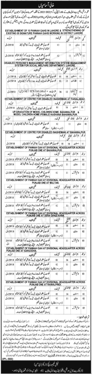  Punjab Social Welfare And Bait ul Maal Department Jobs 2023 || Application Form