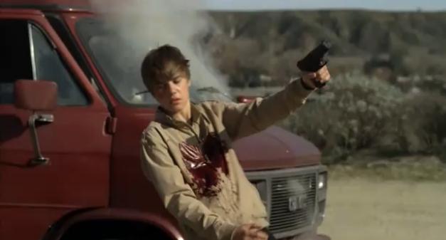 justin bieber getting shot gif. tattoo Justin Bieber Shot in