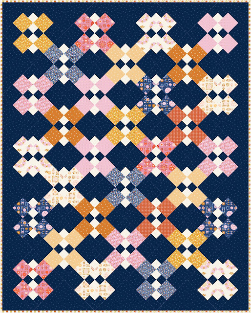 Flutter quilt pattern in Lil fabrics from Ruby Star Society