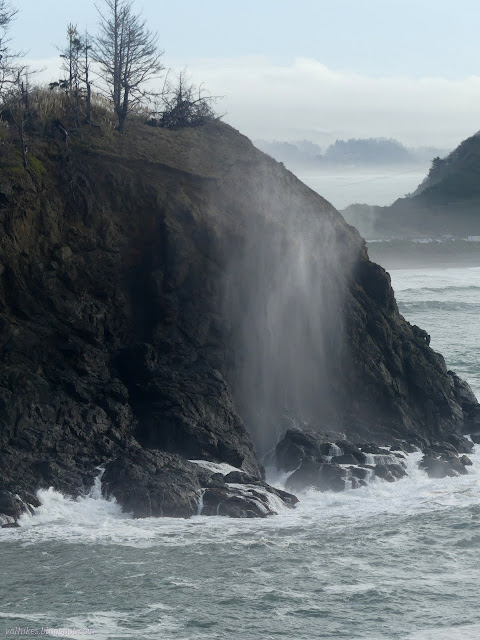 42: water raining down locally