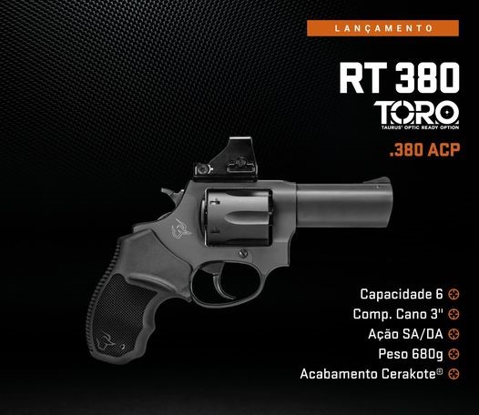 Pistola Taurus 59S Calibre .380 ACP Oxidado Fosco