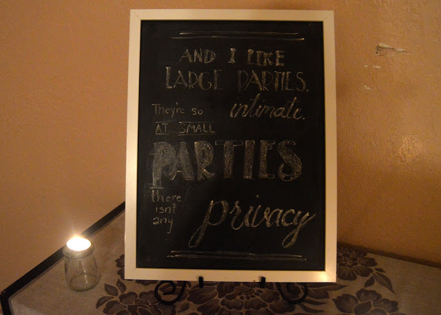 Gatsby party, chalkboard quotes, goodbye roaring 20s, hello 30