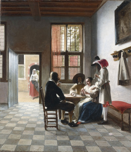 Card Players in a sunlit Room, by Pieter de Hooch