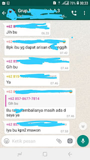 Grup whatsapp wali murid jadi grup arisan