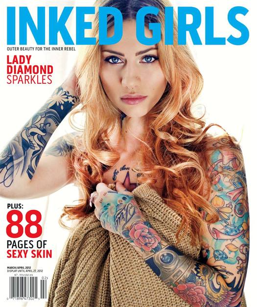 Inked Girls Magazine Tattoos MarchApril 2012 girl tattooed skinny