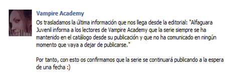 facebook Vampire Academy