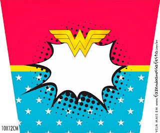 Wonder Woman Afro Free Printable Invitations and Candy Bar Labels. 