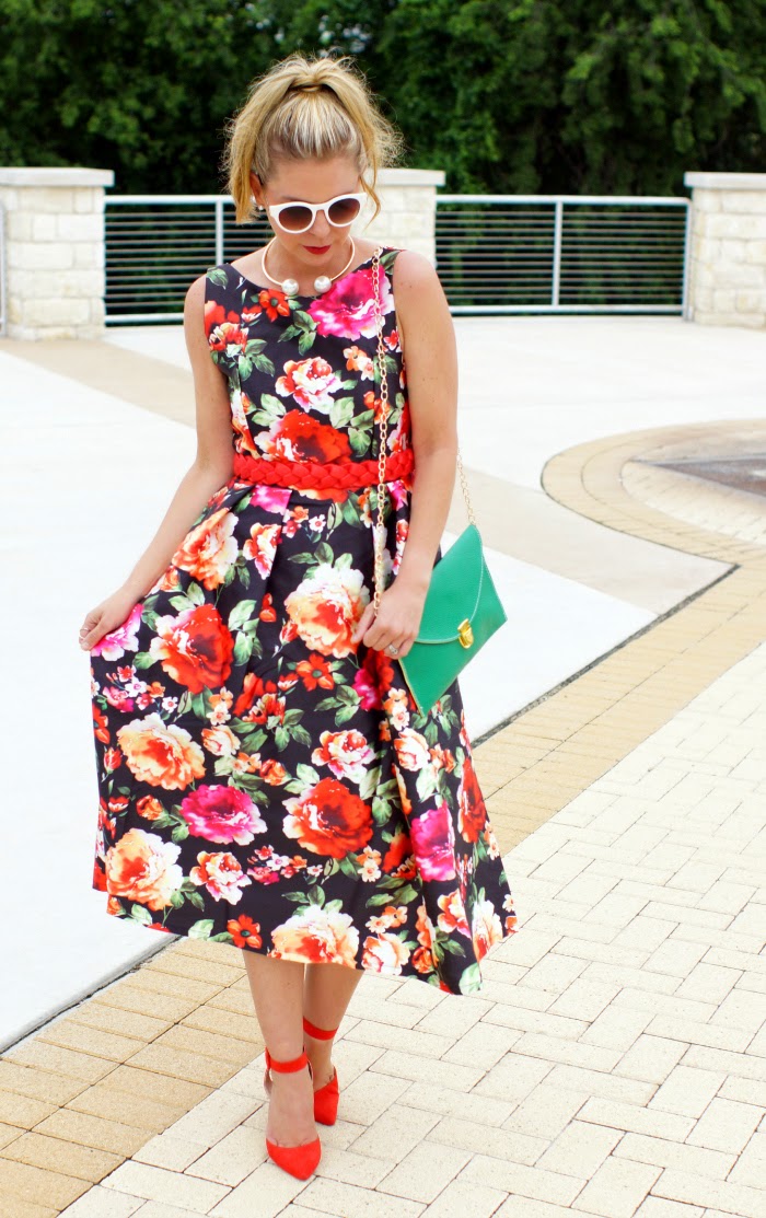 Chicwish Full Floral Sleeveless Dress