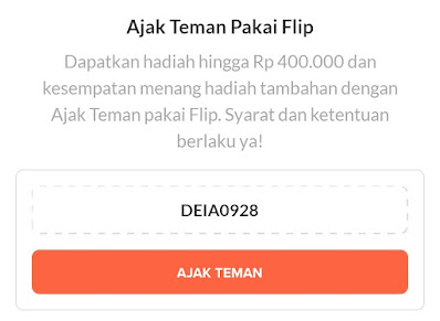 Kode Cuan Referral Aplikasi Flip Bonus Hingga Rp.400 ribu