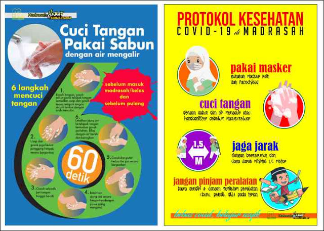Download Contoh Poster Protokol Kesehatan Untuk Sekolah / Madrasah Terkait Covid-19