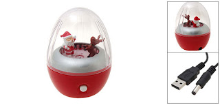 Mini USB Xmas Christmas Santa Claus + Deer Music Rotate Toy