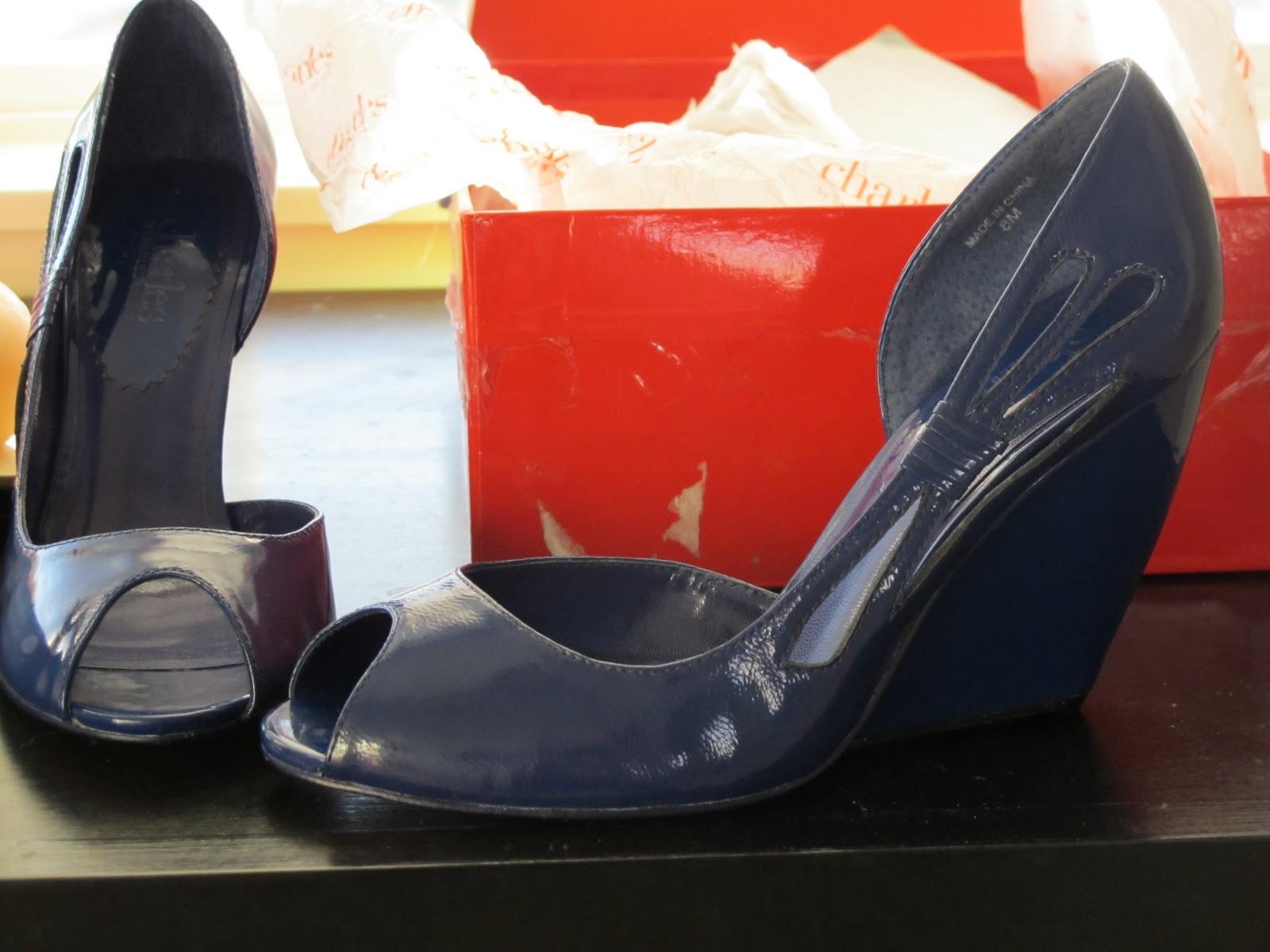blue wedding shoe
