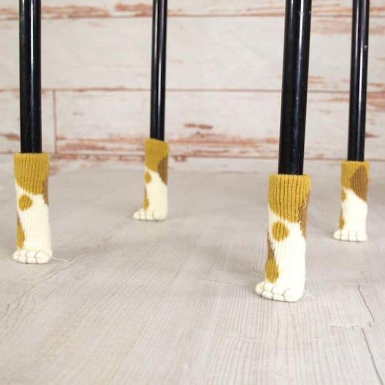 Cute Cat Paw Chair Socks Designed To Protect The Floor