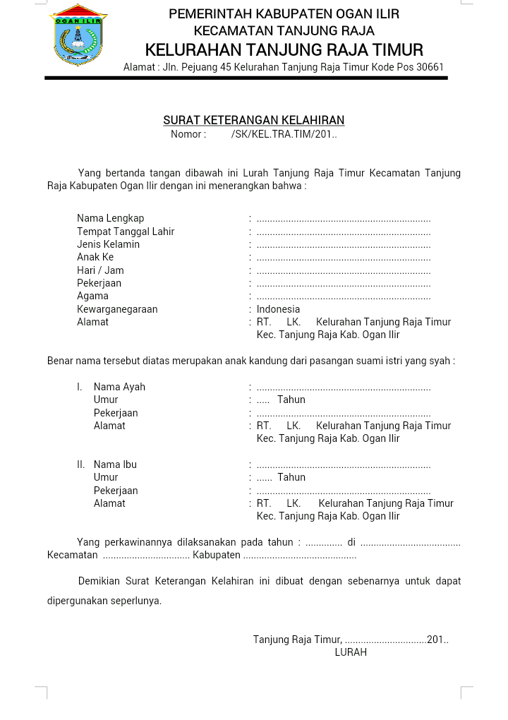 Contoh Surat Keterangan Sakit Dari Kepala Desa Contoh Seputar Surat