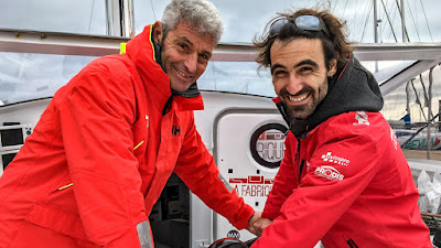 Alan Roura et Sébastien Audigane ensemble sur la Transat Jacques Vabre 