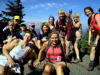 L to R, at the top of Macomb: Linda and Cathy (front), Cherie, Marcy, Lisa P, Jen, Beth, Carol, Lisa G, Tobie, Judy.

The Saratoga Skier and Hiker, first-hand accounts of adventures in the Adirondacks and beyond, and Gore Mountain ski blog.