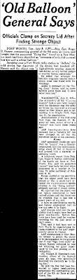 Army Has Flying Saucer; But What is It (Body) - Nevada State Journal 7-9-1947