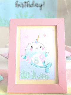 narwhal birthday free printables