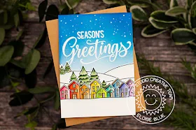 Sunny Studio Stamps: Season's Greetings Scenic Route Winter Holiday Card by Eloise Blu