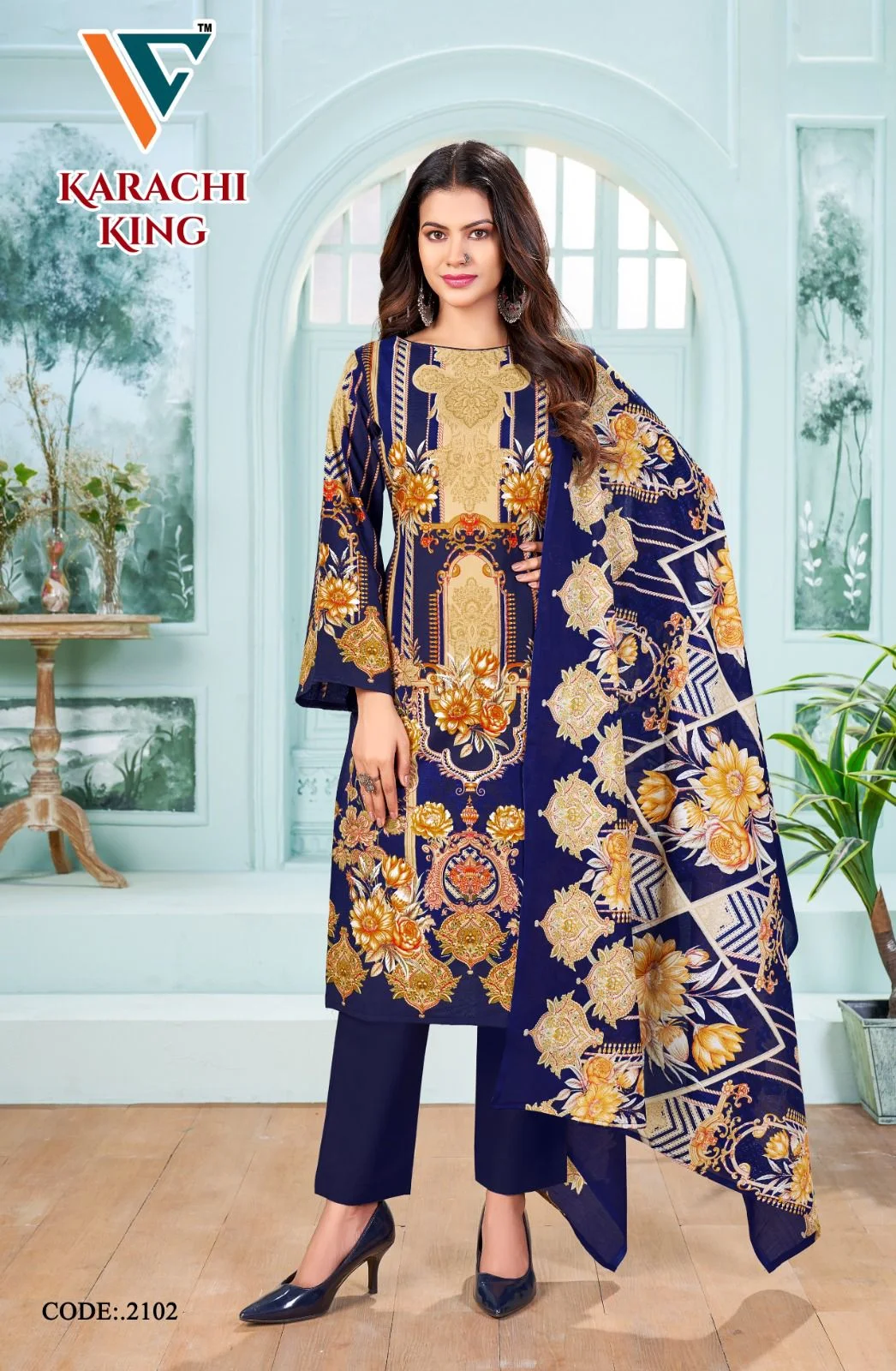 Karachi King Vol 21 Vandana Creation Cotton Pant Style Suits