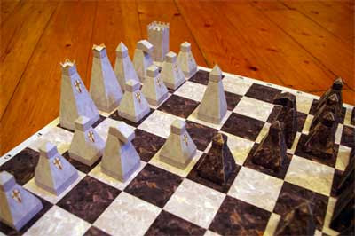 Chess set papercraft