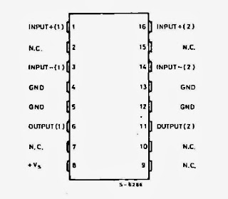 pin conection IC TDA2822