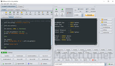 Uploading Lua files to ESP8266 NODEMCU with ESPlorer