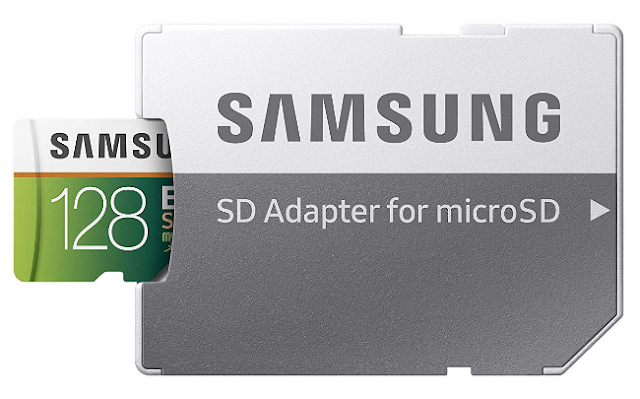 Samsung 128GB - MicroSDXC EVO - Memory Card, with Full-Size Adapter 