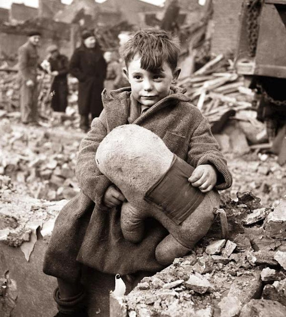 1945 - Photo of a survivor boy London