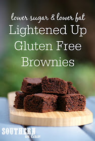 Healthier Gluten Free Brownie Recipe with Chewy Edges  low fat, gluten free, low sugar, refined sugar free, clean eating friendly, lightened up, healthy brownie recipes