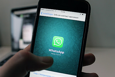 Whatsapp displayed in a smartphone