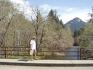 Crossing the bridge over the Sol Duc to the Resort