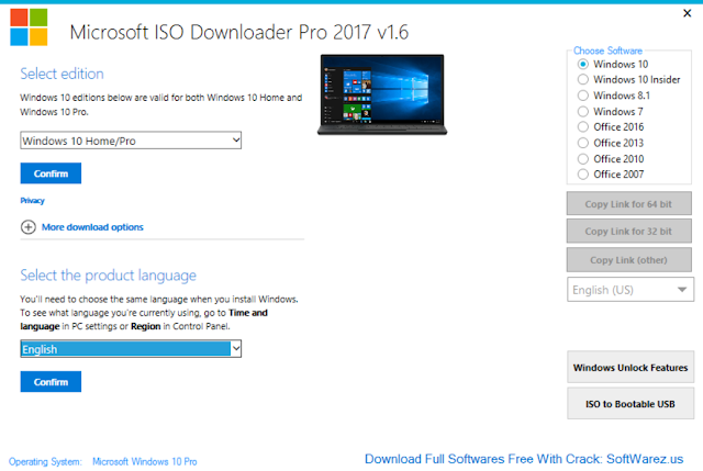 Microsoft ISO Downloader Pro 2017 v1.6 Free Download