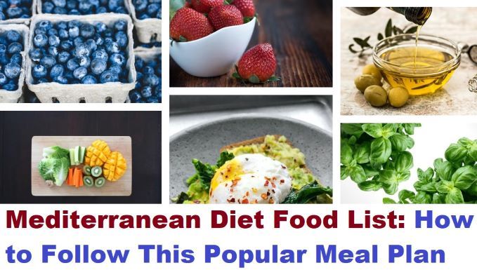 Mediterranean Diet Food List