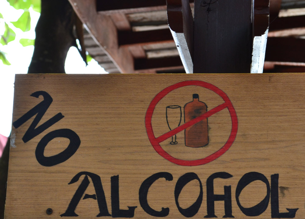 No alcohol in Malaysia