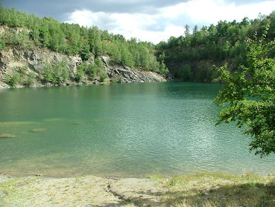 Swimming at the Vykleky Quarry outside Olomouc