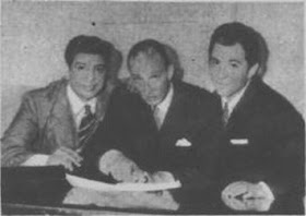 Héctor Várela con Argentino Ledesma y Rodolfo Lesica en 1955
