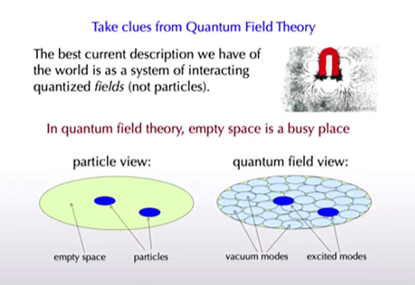 We see particles, but better understood as waves  (Source: Sean Carroll, "Mysteries of Modern Physics")